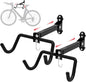 Qualward Bike Wall Mount Hanger, Garage Bike Rack for Indoor Bicycle Storage in Garage Home, Horizontal Bike Holder for Road Bikes, Mountain Bikes, Hybrid Bikes