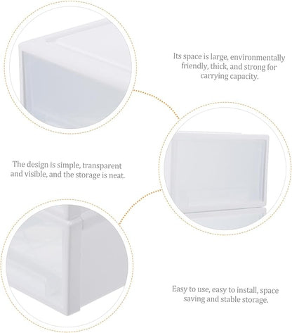 2Pcs Transparent Stackable Shoe Storage Organizer with Lids Plastic Containers for Shoes Closet Organizer Storage Boxes for Easy Access and Organization