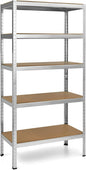 Tangkula 72" Storage Shelves, Heavy Duty Steel Frame 5-Tier Garage Shelf, Metal Multi-Use Storage Shelving Unit for Home/Office/Dormitory/Garage (1, Silver)