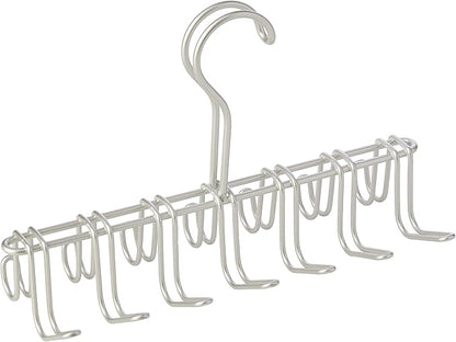 iDesign Classico Closet Organizer Rack for Ties, Belts - 14 Hooks, Satin