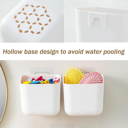4-Pack Adhesive Headband Holder Organizer, Stretchable Wall Scrunchie Storage for Hair Ties, Hairbands, Claw Clips, Hair Brushes, Makeup Accessories, White