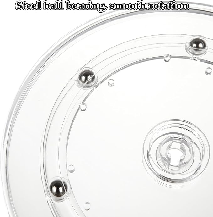 4PCS 6 inch Small Lazy Susan Turntable Clear Acrylic Lazy Susan Mini Acrylic Ball Bearing Rotating Tray for Spice Rack Table Cake Kitchen Pantry Decorating