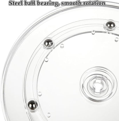 4PCS 6 inch Small Lazy Susan Turntable Clear Acrylic Lazy Susan Mini Acrylic Ball Bearing Rotating Tray for Spice Rack Table Cake Kitchen Pantry Decorating
