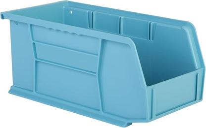 Hudson Exchange 11" x 5-1/2" x 5" Plastic Stackable Storage Bin and Hanging Container (Light Blue, 1 Pack)