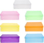 Gadpiparty 7pcs Stackable Plastic Shoe Boxes with Flip Lid, Thickened Colored Sneaker Storage Containers for Men, Women, Space-saving Organizer for Closet and Entryway Random Color