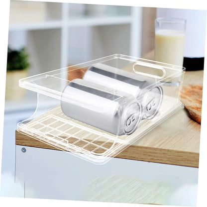 KICHOUSE Stackable Multi-function Can Organizer for Fridge Automatic Rolling Beverage Dispenser Bin for Easy Access Neat Storage Kitchen Pantry and Desktop Use