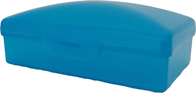 American Comb Travel Soapbox, Durable Storage Container, Multiple Colors, Made in USA (1, Blue)