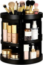 HBlife Extra Large 360 Rotating Makeup Organizer Adjustable Carousel Large Capacity Revolving Perfume Organizer Skincare Organizers Cosmetic Storage Spinning Holder for Vanity, Black