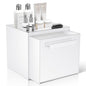Disposable Face Towel Storage Box Compatible with Clean Skin Club Clean Towel XL Acrylic Facial Towels Holder with Drawer Wall-Mounted Makeup Organizer for Vanity, Bathroom (Glossy White)