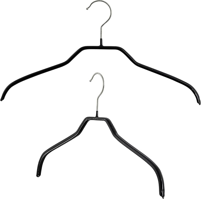 Mawa Clothing Hangers, Steel Hanger with Non-Slip Coating, for Shirts, Dresses, Camisoles, T-Shirts, 360-degree Rotatable Hook