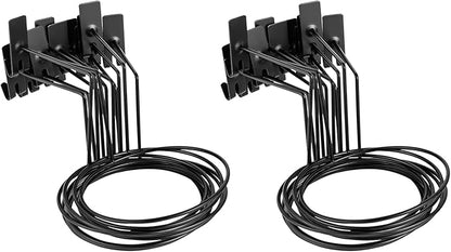 24Pcs Hat Hooks Wire Grid Wall Hat Holder Hat Display Multiple Hooks for Gridwall for Retail Cloth Wardrobe Black