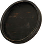 13.38 Inch Rustic Round Wood Lazy Susan for Table Top - Wooden Turntable Serving Tray Distressed Farmhouse Turntable Tray, Cabinet Organizer(Black)