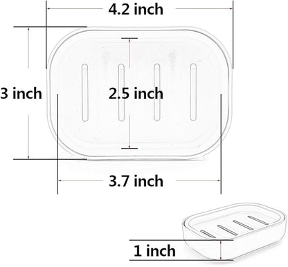 Plastic Soap Dish, Container, Keeps Soap Dry,Easy Cleaning,Drain, Khaki