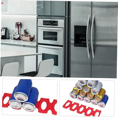 SOLUSTRE Silicone Can Rack Slip Beverage Storage Mat Stacking Drink Organizer for Cans and Bottles High Temperature Cold Resistant for Home Office Bar Parties