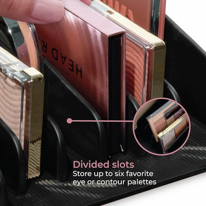 iDesign The Sarah Tanno Collection Silicone Makeup Palette Holder and Cosmetic Organizer, Black