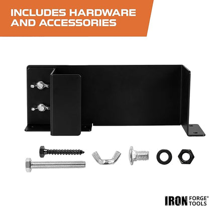 Iron Forge Tools Lawn Mower Wheel Boot Lock for Trailer 6-10 Inch Adjustable, Lawn Care Accessories for Utility Enclosed Trailer & Truck, Heavy Duty 12 Gauge Powder Coated Steel Mounts to Wood & Metal