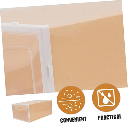 Cabilock Shoe Box for Men 2 Pack Storage Containers Thick Plastic Waterproof Easy to View Access