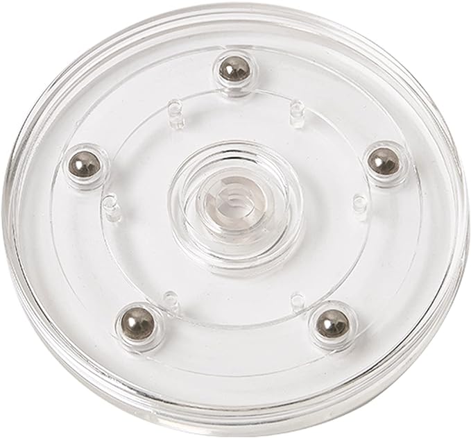 4" Lazy Susan Turntable Acrylic Ball Bearing Rotating Tray for Spice Rack Table Cake Kitchen Pantry Decorating TV Laptop Computer Monitor