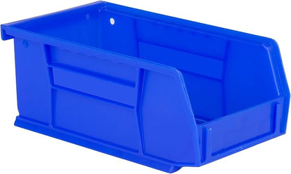 Hudson Exchange 7-1/2" x 4" x 3" (12 Pack) Plastic Stackable Storage Bin and Hanging Container, Blue