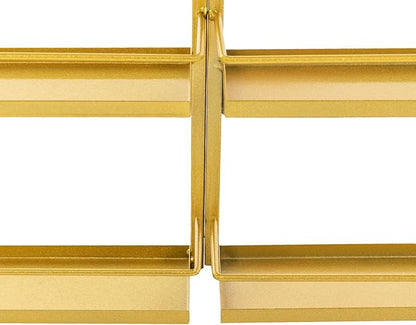 5-Tier Wall-Mounted Nail Polish Storage Racks Set of 3, Metal Cosmetic Display Case with Lipstick Perfume Shelf, Essential Oil Organizer for Home Spa Nail Salon Shop(Gold)