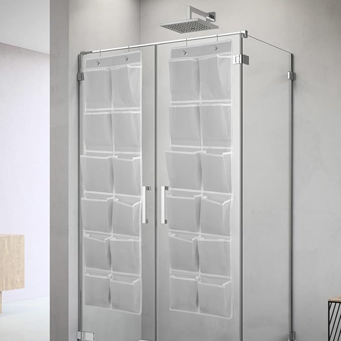 GOMAJI 2PK Over the Door 12 Pocket Hanging Shoe Organizer
