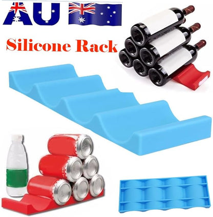 COLLBATH Silicone Tidy Tool Bar Accessories Fridge Can Beer Wine Bottle Rack Picnic Baskets and Coolers Stack Cans and Bottles Easy