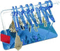 Cute Earring Rack Holder Coat Hangers Shape Unique Earring Display Stand Acrylic Ear Studs Display Rack Earring Hanging Organizer(Blue)