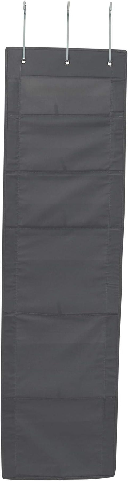 Household Essentials Black 6 Pouch Fabric Over The Door Organizer