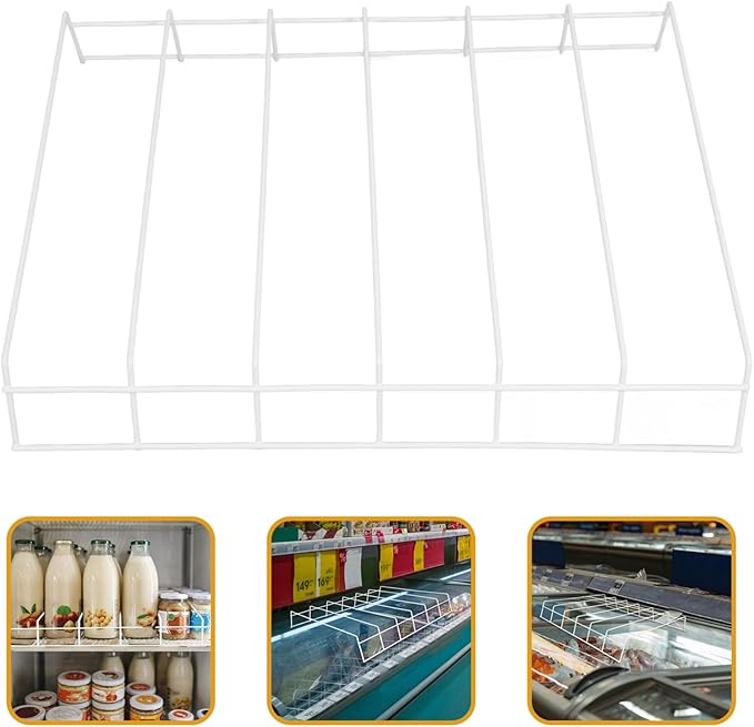 Zerodeko Beverage Storage Rack for Fridge Partitioned Drink Organizer for Efficient Storage Compatible Supermarket Coolers and Freezers Design for -term Use