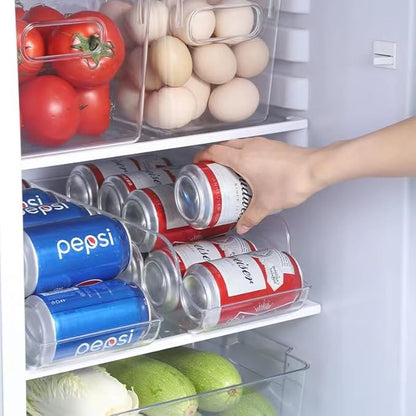 Stacking Can Dispenser，Soda Can Organizer for Pantry,Soda Can Drink Organizer Dispenser for Refrigerator Fridge Pantry，Refrigerator Organizers and Storage Sack Canning Racks，1 Pack