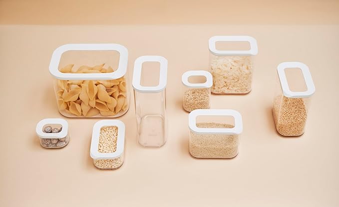 Mepal Modula Transparent Food Storage Container | 15oz/450ml | Perfect for Dry Goods | Dishwasher Safe | White Framed Lid | BPA Free | Made in Holland