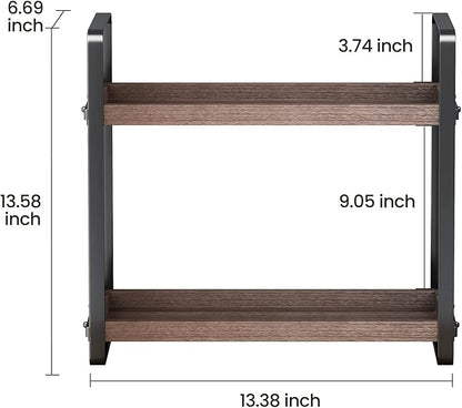 HNRLOY Bathroom Counter Organizer,Bathroom Countertop Organizer,Counter Shelf,Countertop Storage,Organization and Storage,Makeup Shelf,Sink Caddy(Brown 2 Tier)