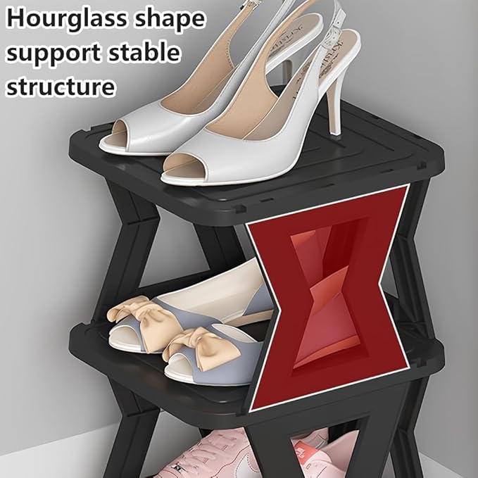 Narrow Shoe Rack for Narrow Space,Foldable Shoe Rack,Shoe Racks Storage,Shoe Rack Tall,Vertical Shoe Rack,Small Shoe Rack for Narrow Space Black,Shoe Shelf,Removable Shoe Organizer(103cm/40.55inch)