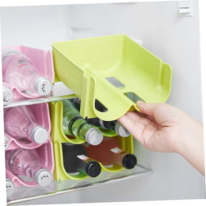 Refrigerator Bins Soda Holder for Refrigerator Fridge Drink Organizer Organizer Bin Storage Rack Stackable 3pcs
