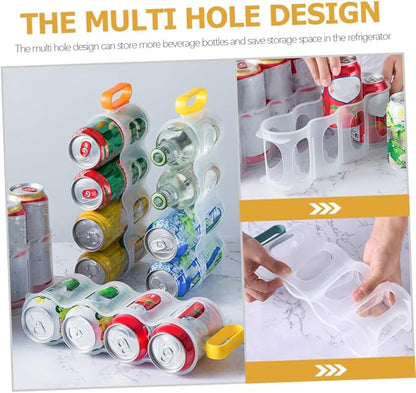 Garneck Fridge Drink Can Organizers 3pcs Soda Can Organizer for Refrigerator Plastic Can Rack Kitchen Can Organizer Beer Supply Can Holder