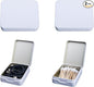 2Pcs Portable Travel Cotton Pad Holder,Bathroom Vanity Organizer for Cotton Balls, Swabs, Floss - Dispenser for Cosmetic Sponge(White)