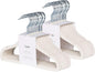 3 Sprouts Velvet Baby Hangers - Non-Slip Hangers for Infant and Toddler Clothes - Slim Space-Saving Design with Nordic Colors for Nursery - 30 Pack - Cream