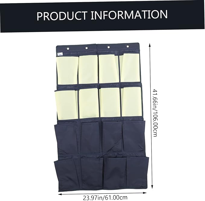 Hanging Shoe Organizer Bag Over the Door Oxford Shoe Pouch for Closet Storage Multi Wall Mounted Rack in Bedroom Bathroom Yellow