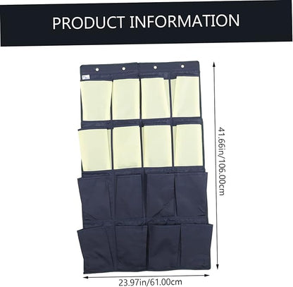 Hanging Shoe Organizer Bag Over the Door Oxford Shoe Pouch for Closet Storage Multi Wall Mounted Rack in Bedroom Bathroom Yellow