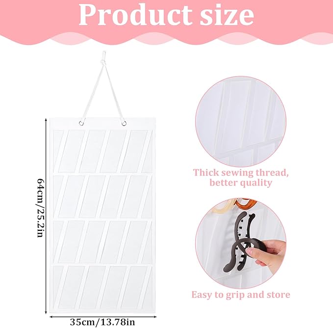 Claw Clip Organizer, 5 Tier Hanging Hair Clip Organizer, Hair Clips Holder for Wall, Door, Closet(NO ACCESSORIES INCLUDED)