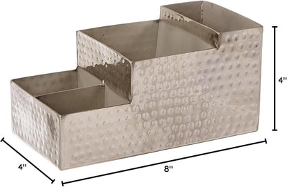 American Metalcraft HMBAR9 Stainless Steel Hammered Finish Bar/Coffee Caddy