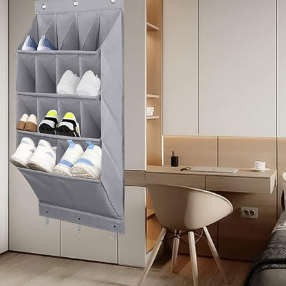 Shoes Organizer Rack 14 Grid for Room Over Door Hanging Storage Holder Bedroom Shoes Storage Bag