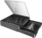 Double Layer Silverware Tray with Lid, Drawer Organizer for Utensil Tray, Cutlery Storage Holder with Cover, Black