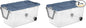 Extra Large Storage Bin, 40 Gallon Wheeled Plastic Storage Container with Handle,Pack of 2 (Clear/Blue)