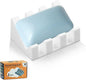 Self Draining Soap Dish Holder,Silicone Soap Dish,for Bathroom,Kitchen, Sponges，Can Extend Soap Life，Keep Soap Bars Dry and Easy Cleaning (White,1-Pack)