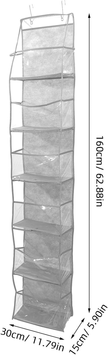 ARTIBETTER The Door Shoe Organizer Hanging Storage Bag, 6 Pockets Gray Multi-functional Closet Door Hanging Organizer for Shoes, Bags, Storage in Home