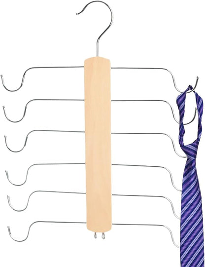Underwear Hanger - Wooden Bra Tank Tops Hanger Organizer for Closet, Maximum 12 Storage Capacity, Top 360° Rotation, Hanging Space Saving Hook for Sport Bras, Camisoles, Lingeries