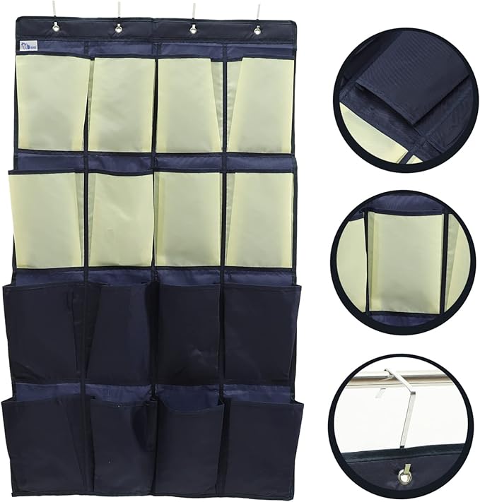Holibanna Hanging Shoe Rack over The Door Organizer Door Storage Bag Oxford Cloth Organizer
