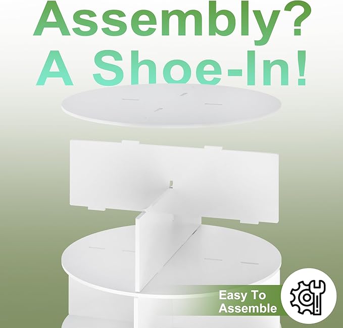 7-Tier Rotating Shoe Rack Tower, Free Standing 360° Revolving Shoe Organizer and Storage Hold Over 28 Pairs of Shoes, Lazy Susan Shoe Storage Cabinet, Spinning Room Decor Shoe Display, 1 PC (1)