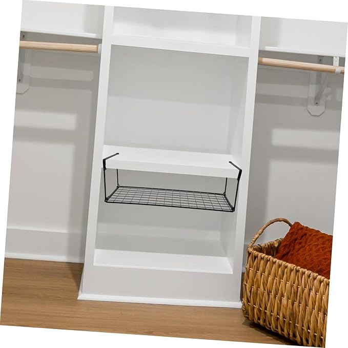 Zerodeko 2Pcs Hanging Shoe Rack Space Saving Shoe Organizer for Closet Design Efficient Storage Stylish Slipper Holder for Entryway Black